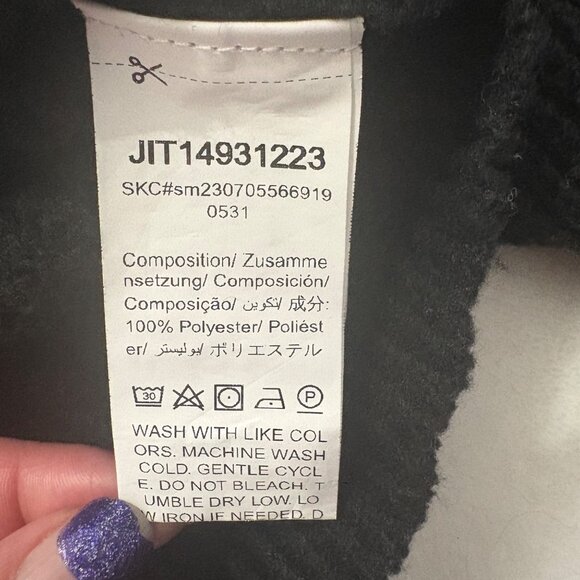 Colorblock Oversized Knit Crewneck Sweater Black, Blue, & Gray Womens 4XL Shein - Picture 6 of 11